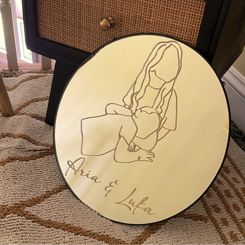 Custom Mirror, Personalized Mirror, Minimalist Design, Wall Decor, Art Decor